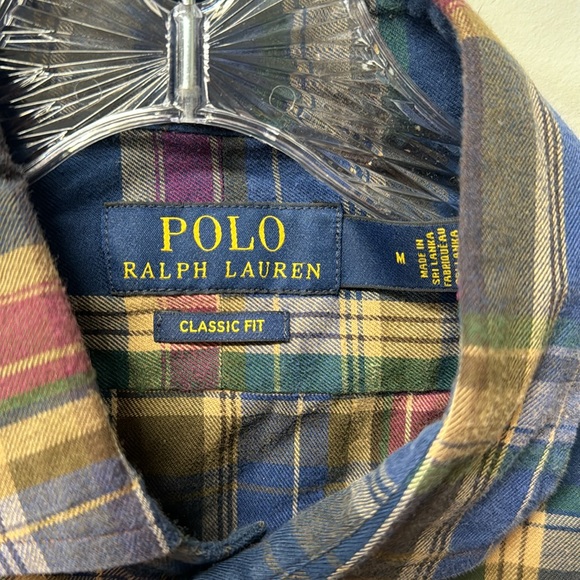 Polo Ralph Lauren Classic Fit Multicolor Plaid Button Up Size Medium - Picture 5 of 10